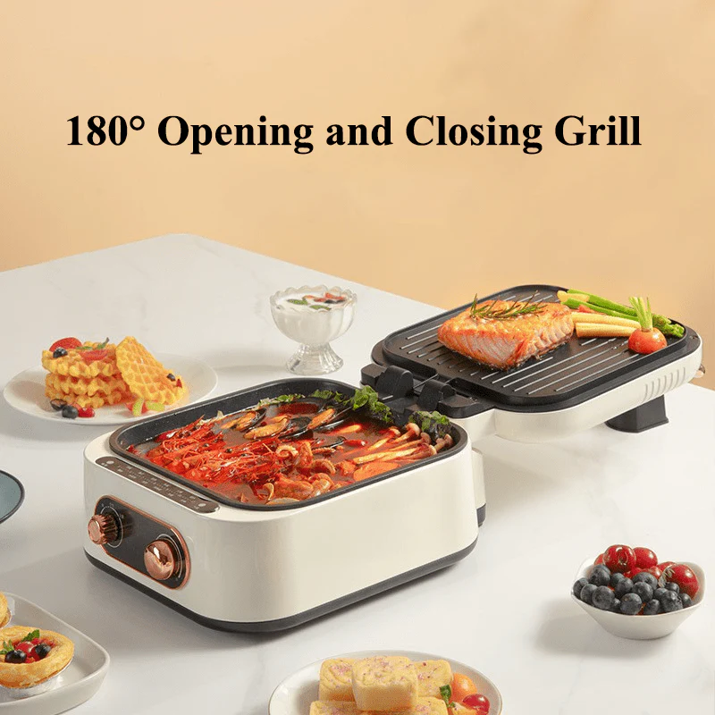 Olympia 3-in-1 Hot Pot Grill OE-2180 – Electric BBQ, Grill & Hotpot Combo