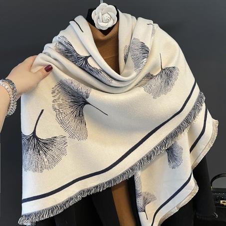 Multifunctional Air Conditioning Shawl Blanket Scarf (Beige)