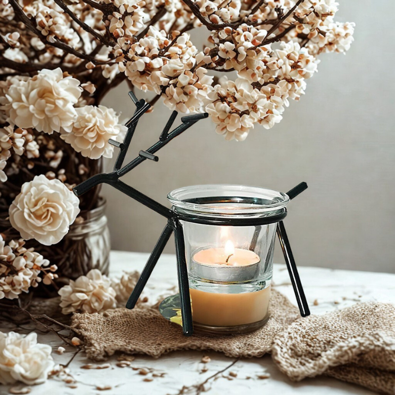 Buy Wrought Iron Fawn Candle Holder in UAE | Elegant Home Décor Accent