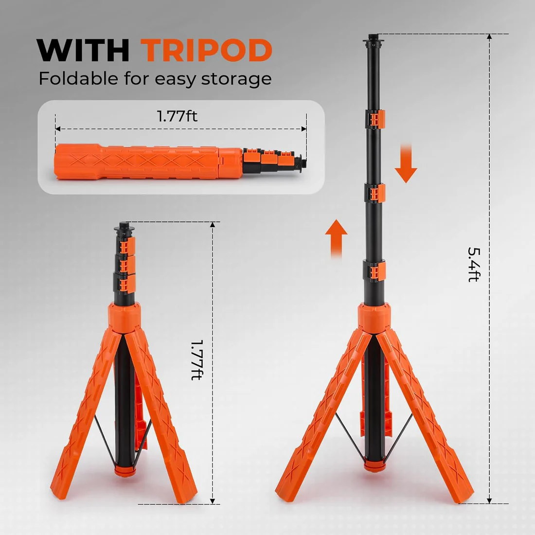 Light With Stand, Triple Cordless LED UAE – Bright, Portable & Adjustable