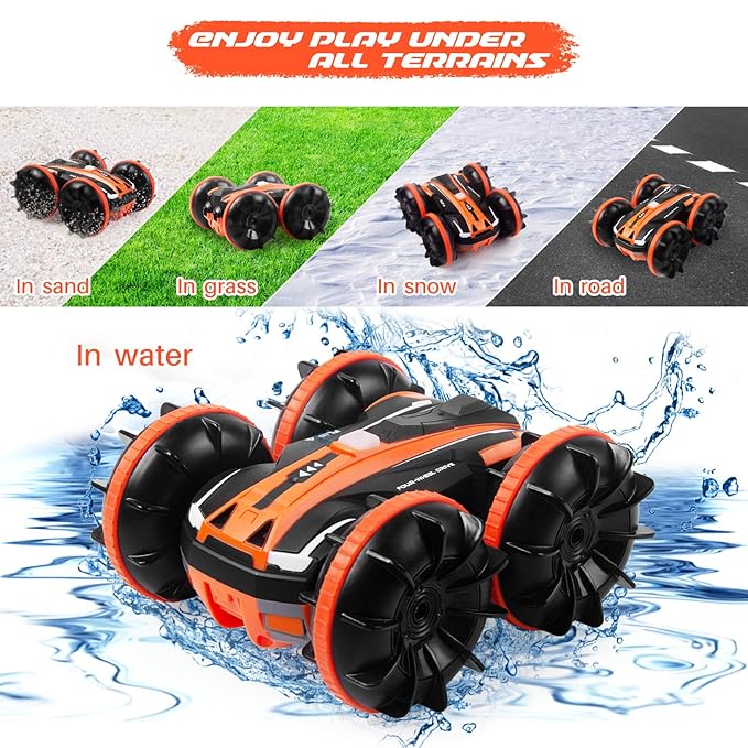 Amphibious Stunt Vehicle Toy Red UAE – 4WD Remote Control Car