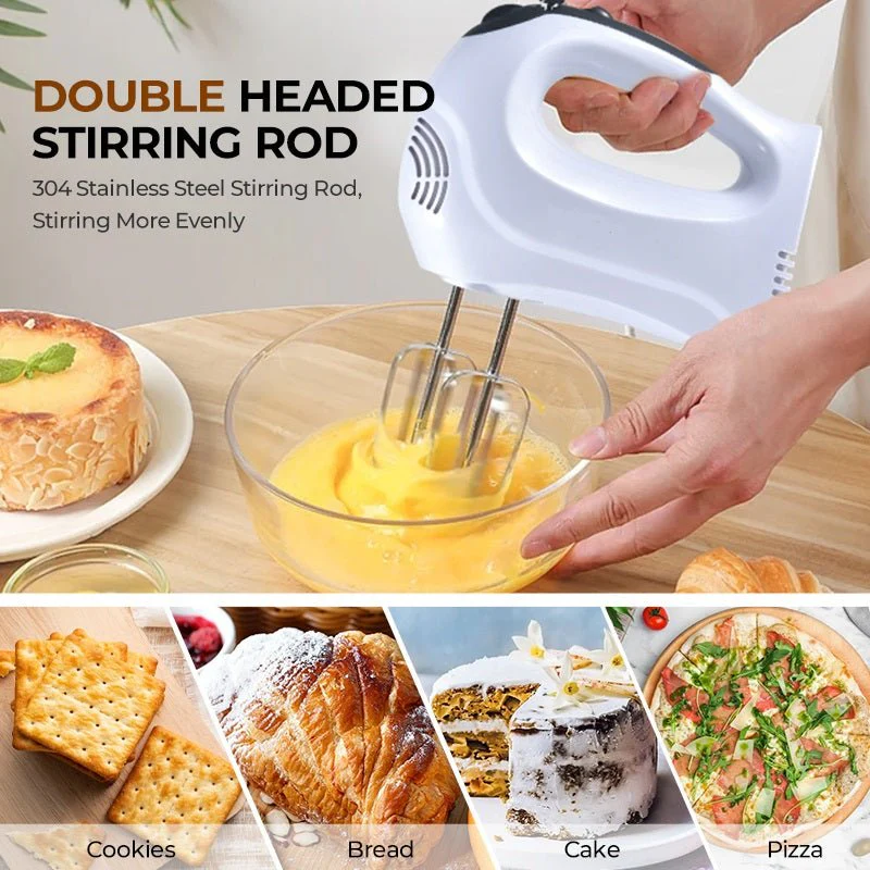 Nova Electric Hand Mixer – 250W Power, 7-Speed, Beaters & Dough Hooks