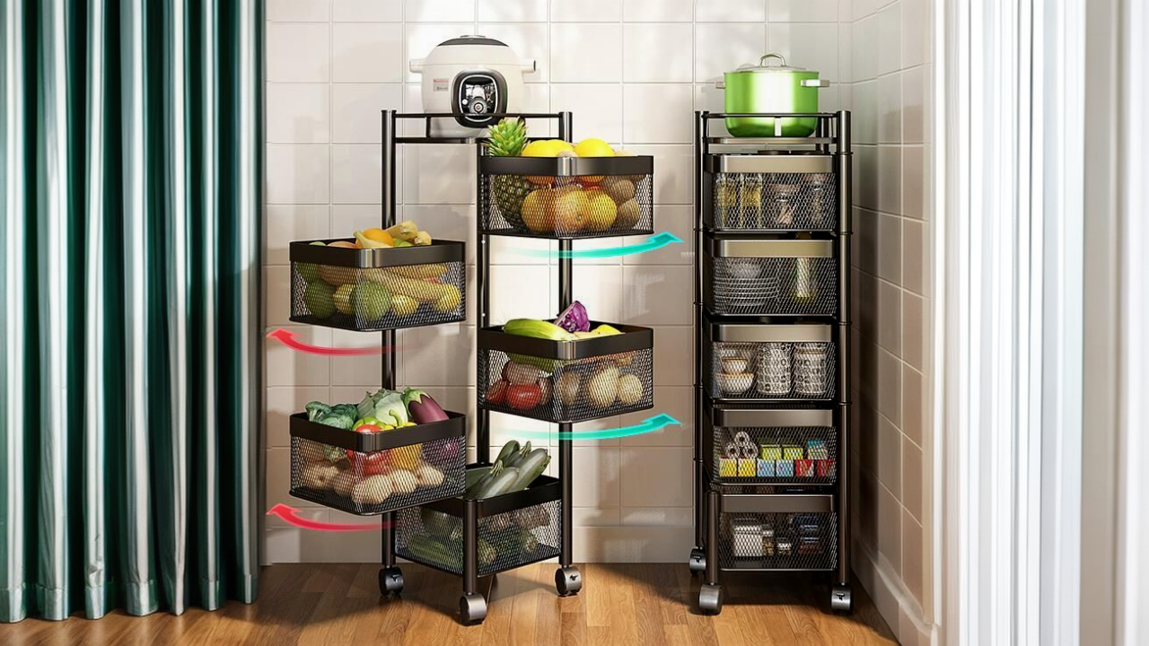 Buy Multi-Tier Rolling Storage Cart in UAE | Durable & Space-Saving Trolley
