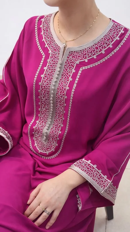 إصدار الشموخ | جلابة عصرية بقطعتين وتصميم ملكي