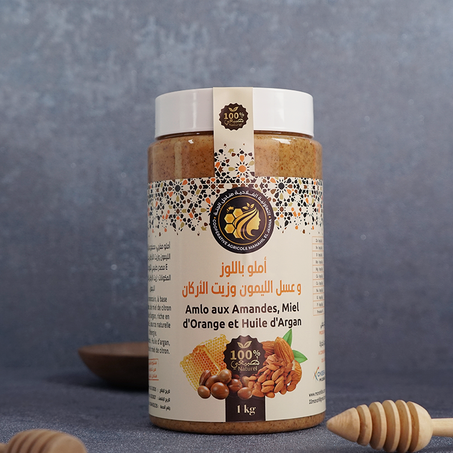 أملو باللوز و عسل الليمون و زيت الاركان