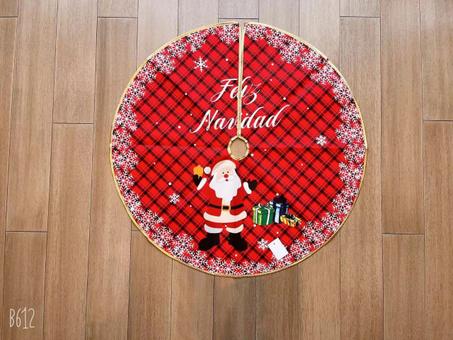 مفرش شجرة احمر كريسماس