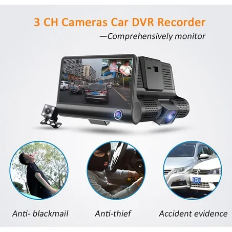 🚗 كاميرا ديكستور 3 في واحد – حماية تامة للسيارة!