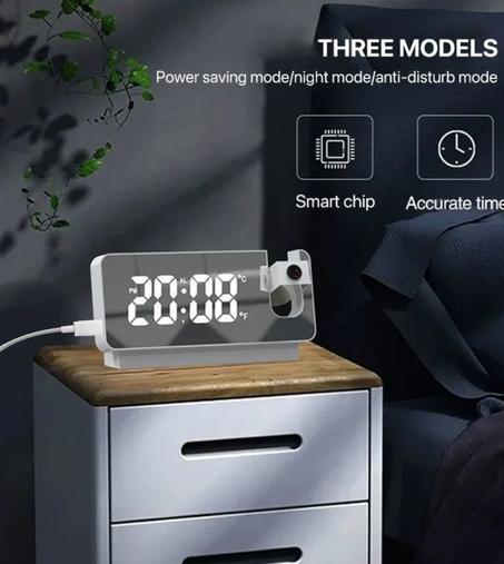 Réveil à projection numérique LED