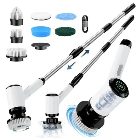 🔥 BROSSE DE NETTOYAGE ÉLECTRIQUE SANS FIL – RECHARGEABLE