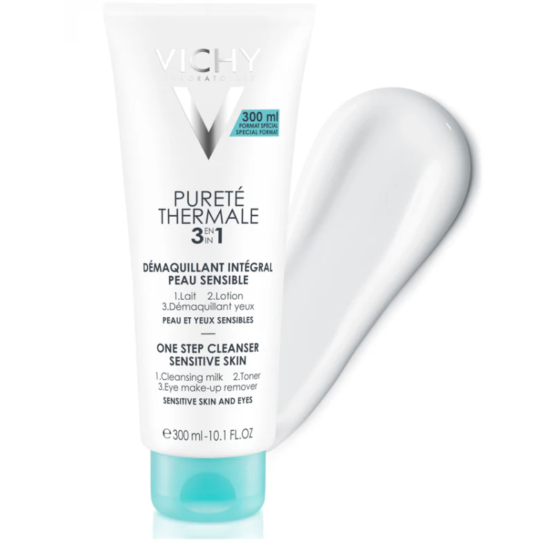 Vichy Pureté Thermale Démaquillant Intégral 3en1 Peau Sensible | 300ml - Prix Maroc