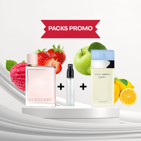 Light blue edt femme + buberry her + gratuit