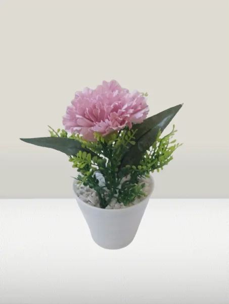 أصيص متوسط بوردة