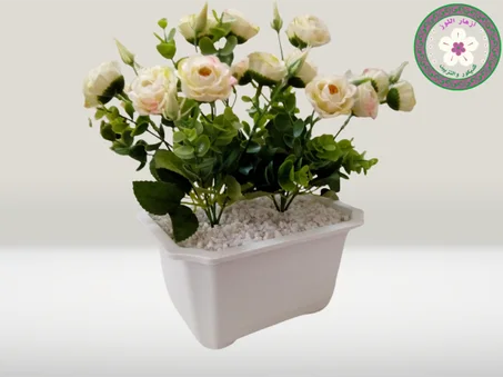 أصيص كبير بورود