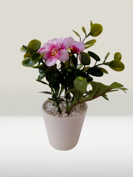 أصيص متوسط بورود