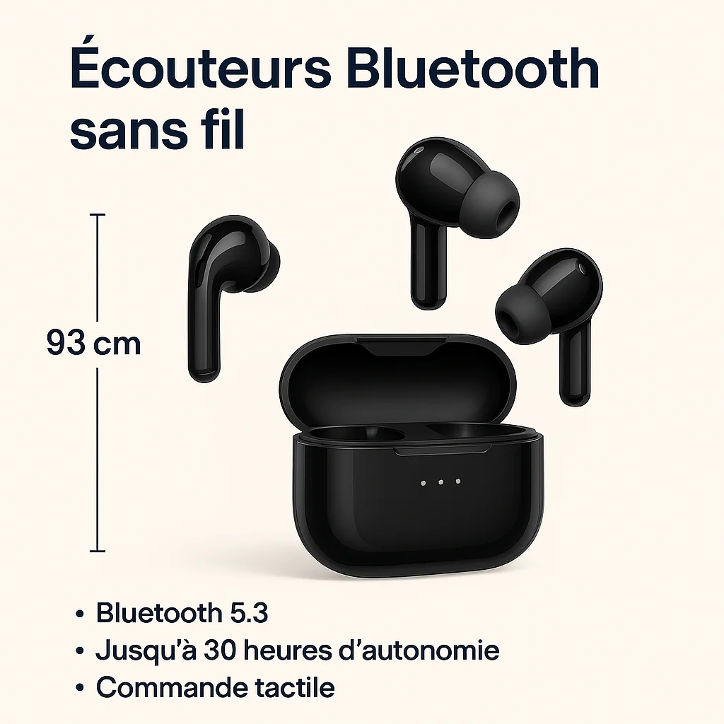 Écouteurs Bluetooth sans fil