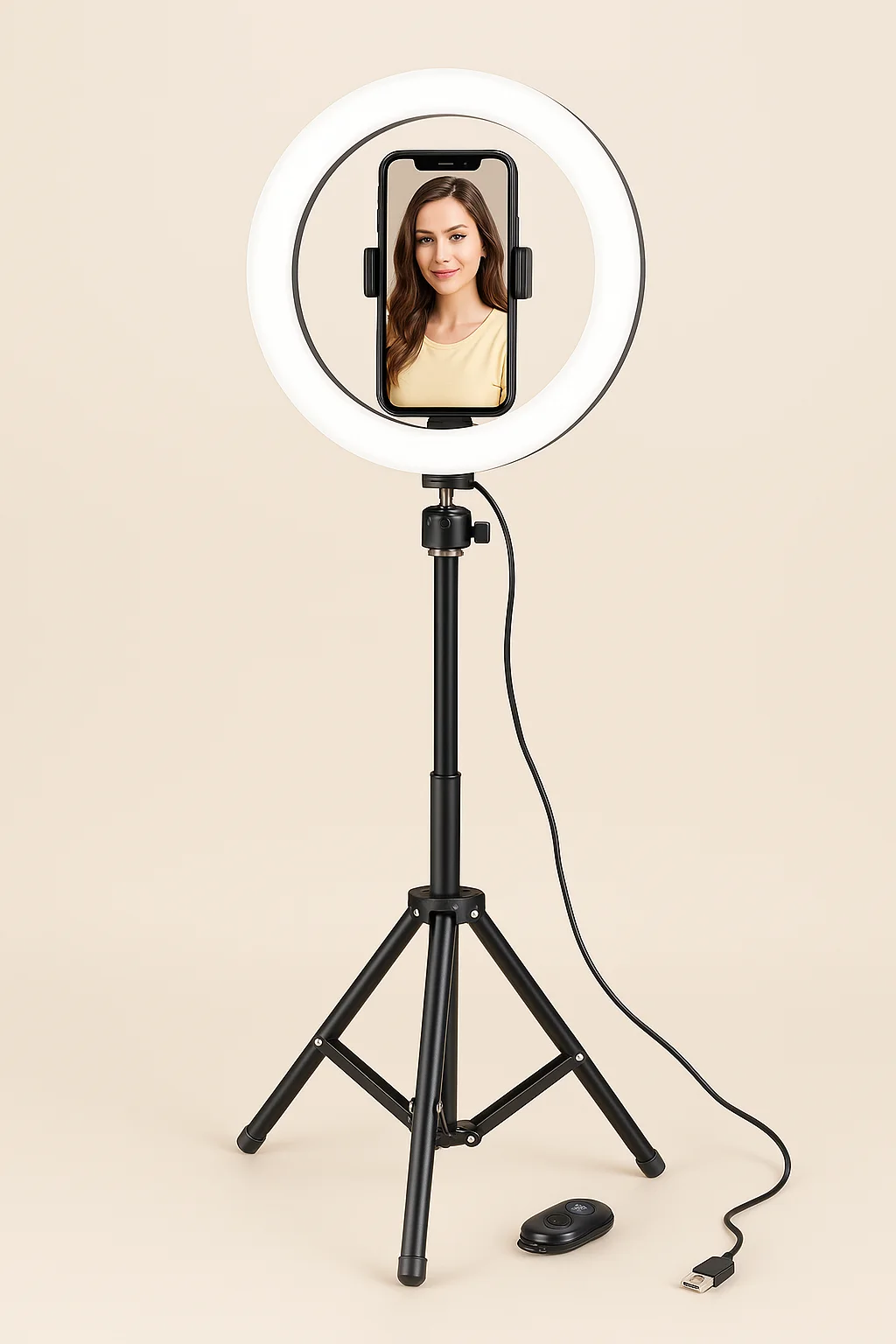Lampe à selfie avec trépied