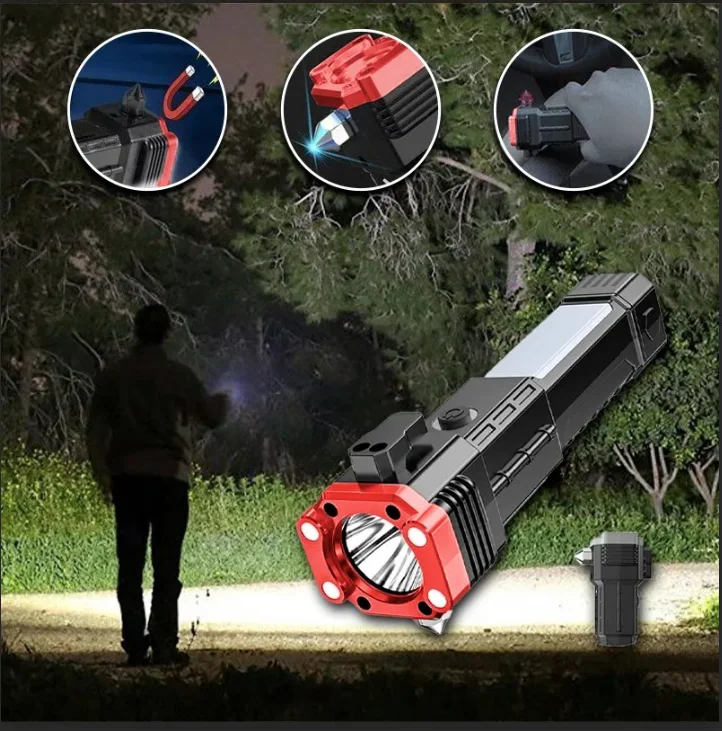 مصباح يدوي محمول متعدد الوظائف للاستخدام في الخارج