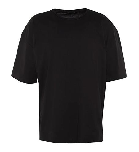 "Élégance décontractée : T-shirt oversize en coton 100% - Collection Black de ENZO"