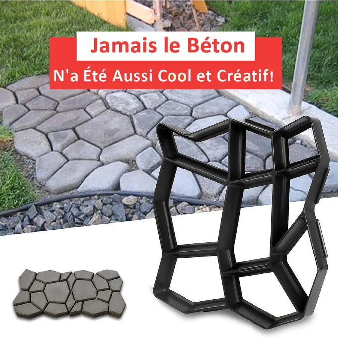 Moule à Pavés Autobloquant DIY - Créez Allées Et Terrasses En Béton Maison