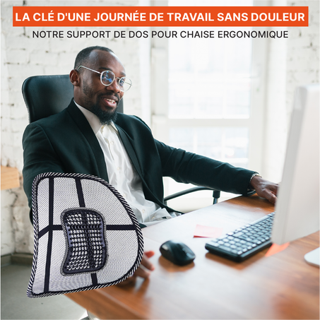 Coussin de soutien lombaire en maille pour voiture