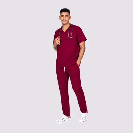 Pyjama de bloc bordeaux- Homme