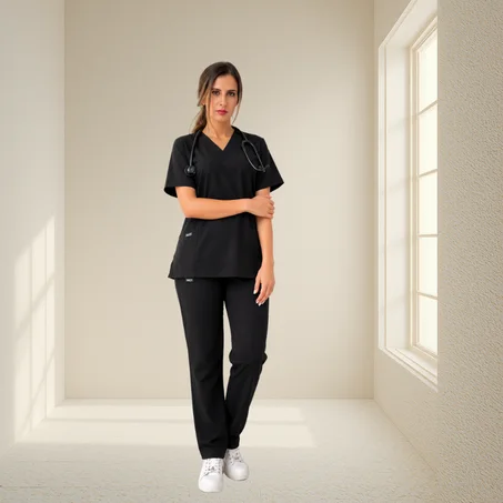 Pyjama Médical -Noir -Femme