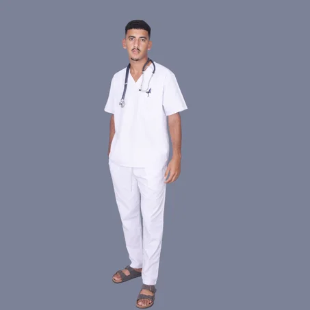 Pyjama de bloc blanc-homme