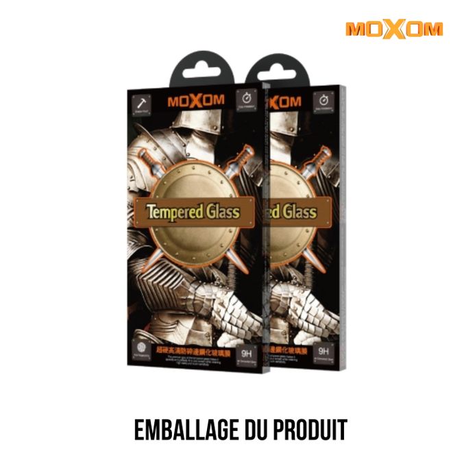 MOXOM Screen protecteur en verre trempé 9h incassable pour iPhone 16 Pro Max qualité Prenium