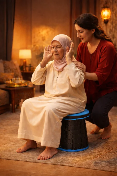 كرسي راحة الوالدين – مقعد عملي لكبار السن قابل للطي