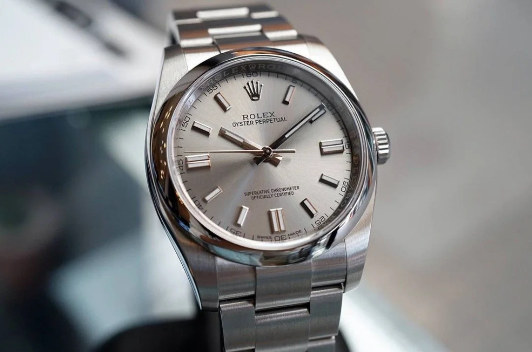 ROLEX OYSTER PERPETUAL GRIS HOMMES