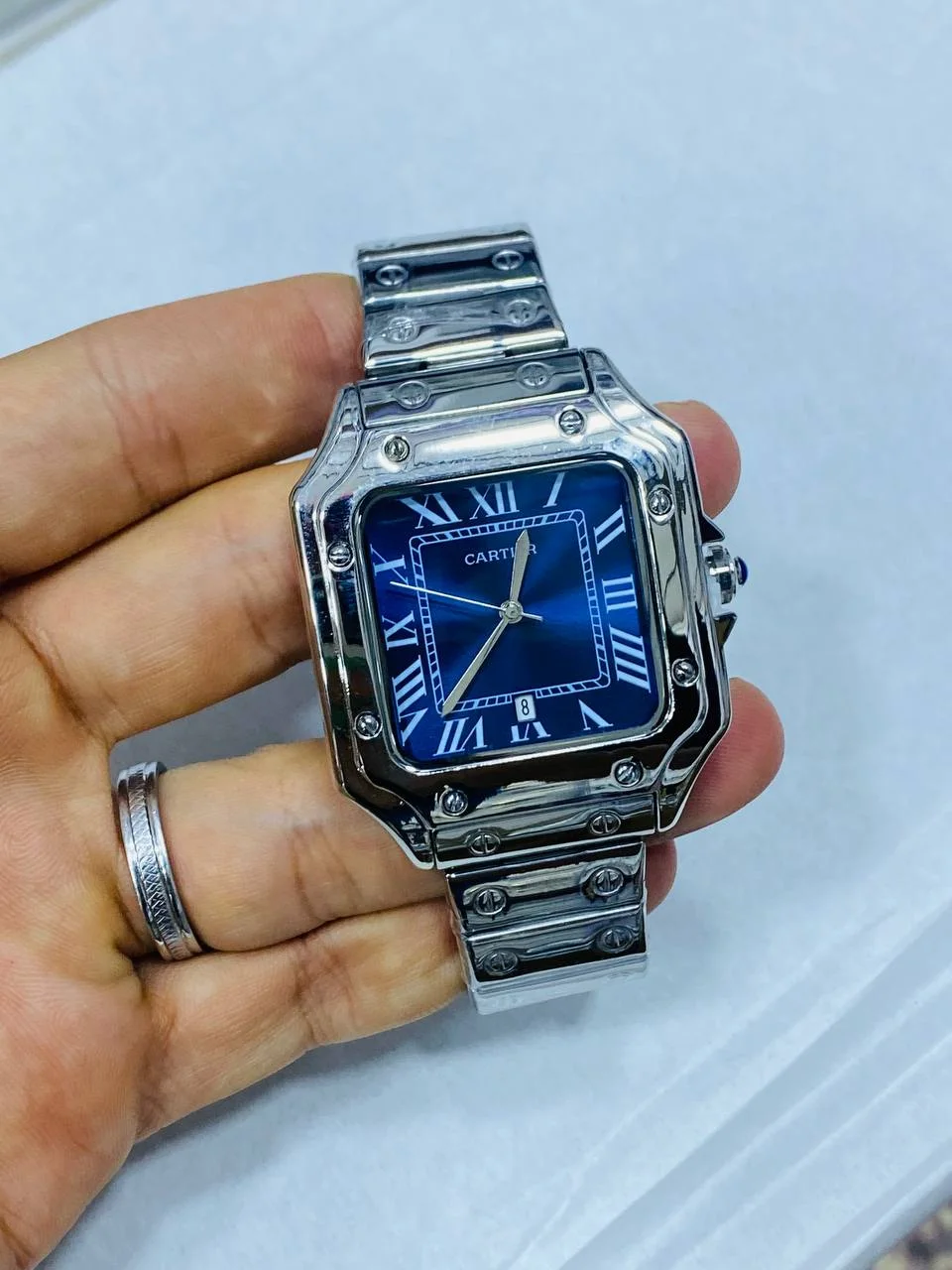 CARTIER SANTOS BLEU HOMMES