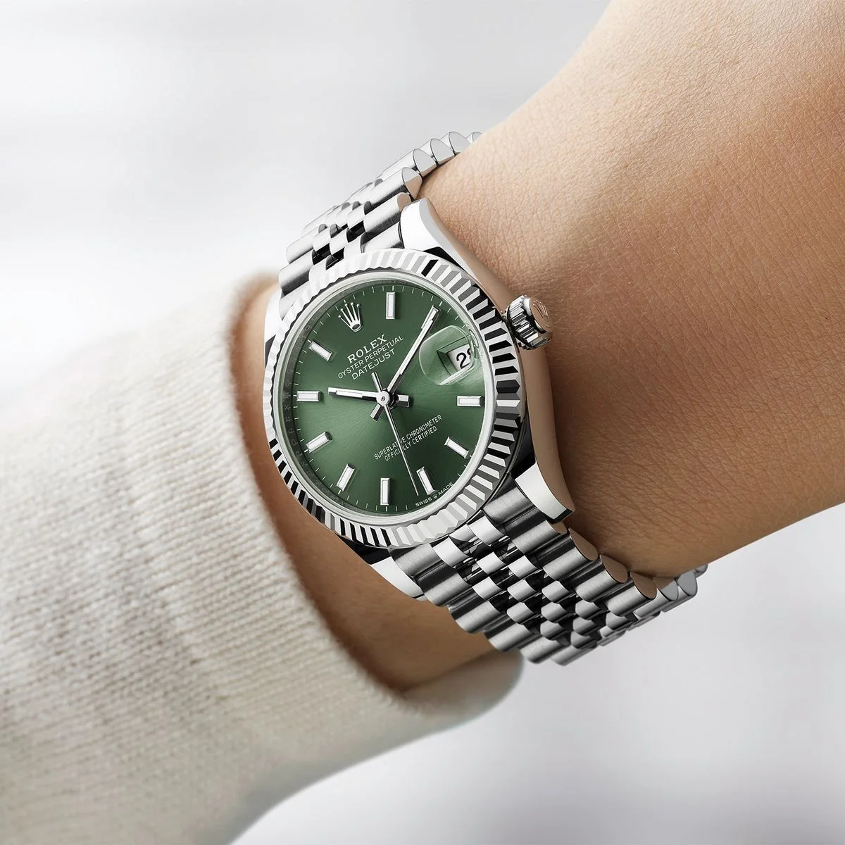 ROLEX DATEJUST VERT HOMMES