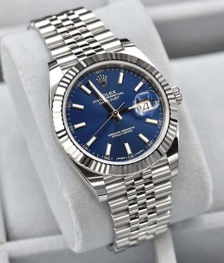 ROLEX DATEJUST BLEU HOMMES
