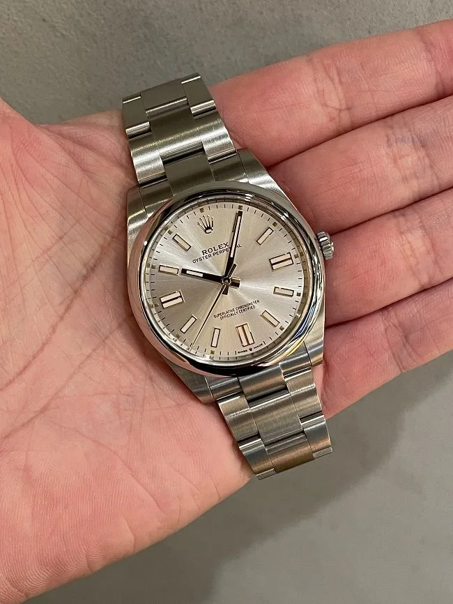 ROLEX OYSTER PERPETUAL GRIS HOMMES