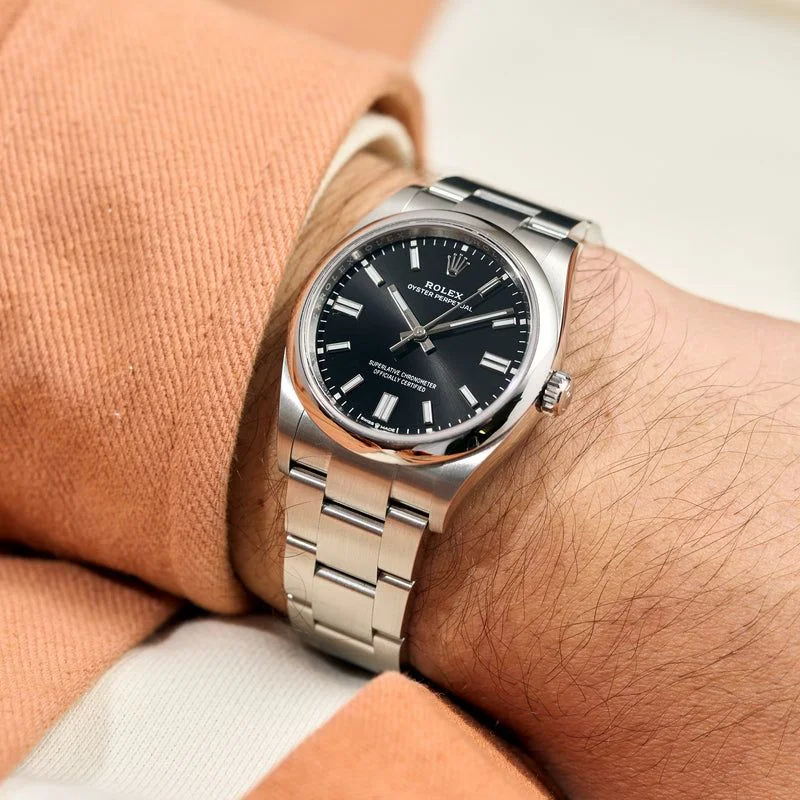 ROLEX OYSTER PERPETUAL NOIR HOMMES