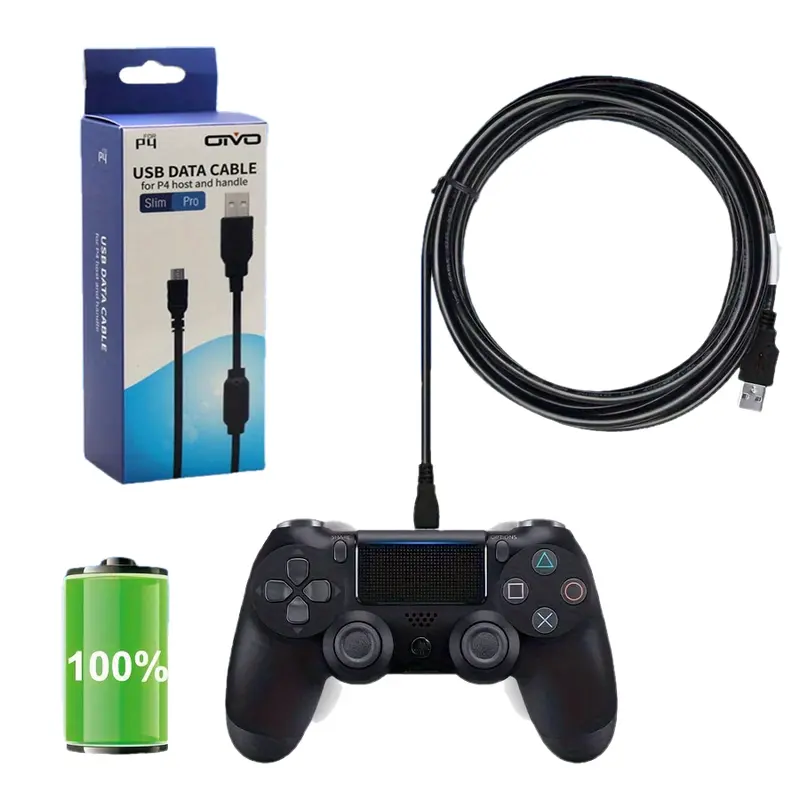 Câble de Chargement Micro USB de 2 Mètres Pour Manette de Jeu Playstation 4
