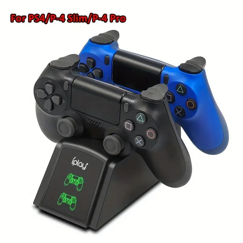 Station de Chargement Double Manette PS4 iPlay pour PS4/PS4 Slim/PS4 Pro