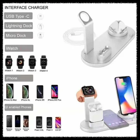 charge  sans fil 6 en 1