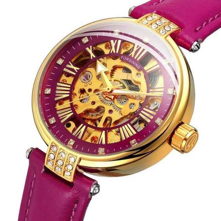 ساعة ميكانيكية نسائية عالية الجودة تشتغل بدون بطارية