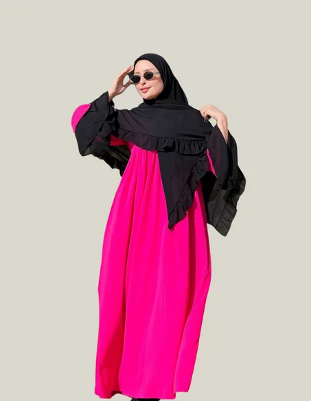 كسوة راقية من قطعتين كريب روزا