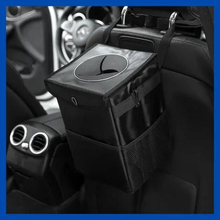 Poubelle de voiture avec couvercle et poche de rangement Dimensions :20cm*30cm