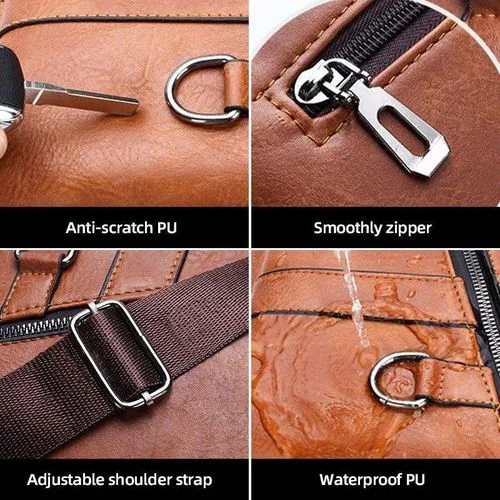 Sac banane de sport pour homme, sac banane multifonctionnel d'extérieur, sac messager en PU, sac banane pour l'équitation