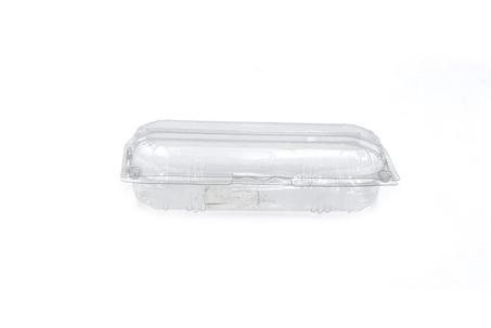 100 Barquettes Sandwich Rectangulaire Plastique 200x70x30 mm