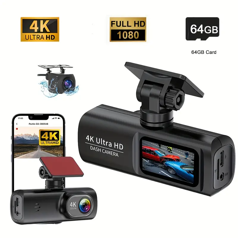 Caméra de Voiture 4K Ultra HD