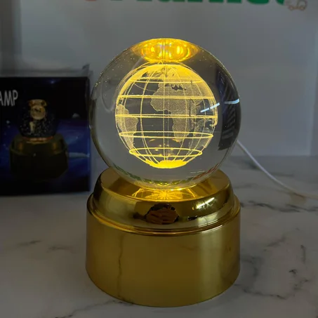 Boule de cristal lumineuse rotatif 360° - كرة كريستال مضيئة كادور اوتوماتيكيا