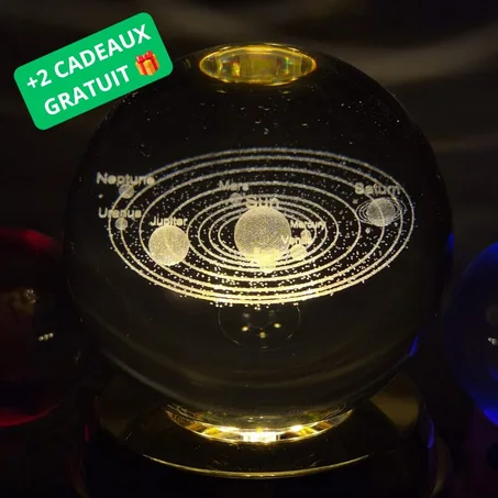 كرة بلورية مضيئة دوارة  Boule de cristal