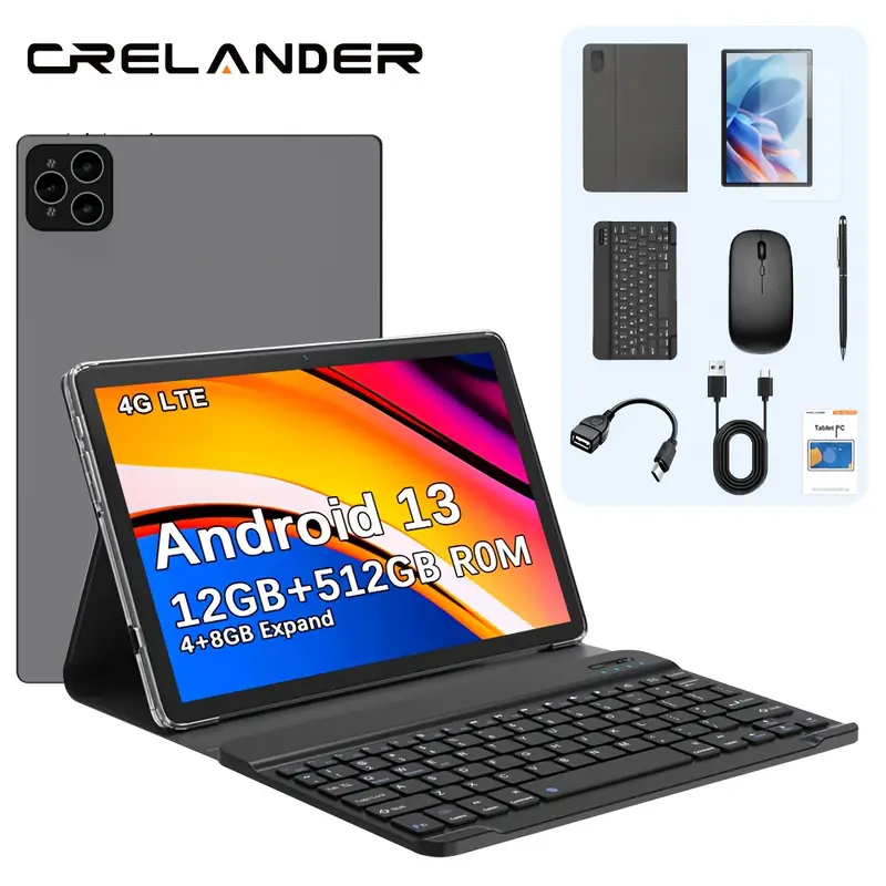 Tablette CRELANDER 512 GB+12 GB RAM(4+8)