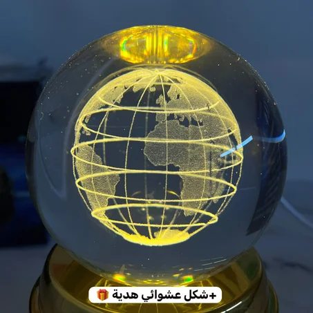 Boule de cristal lumineuse rotatif 360° - كرة كريستال مضيئة كادور اوتوماتيكيا