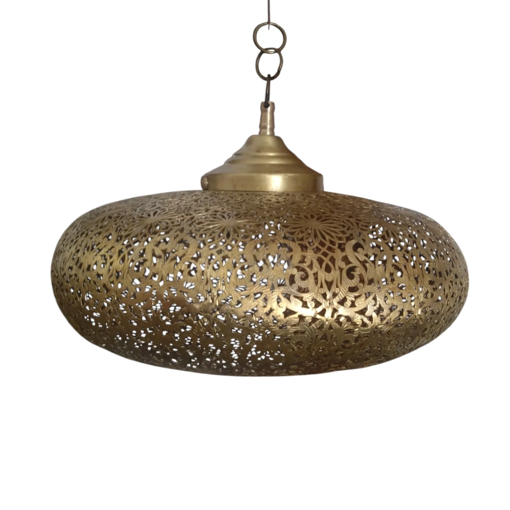 Handmade Moroccan Brass Ceiling Lamp*   Bring the magic of Morocco into your home with this authentic brass pendant light مصباح سقف نحاس مغربي صناعة يدوية