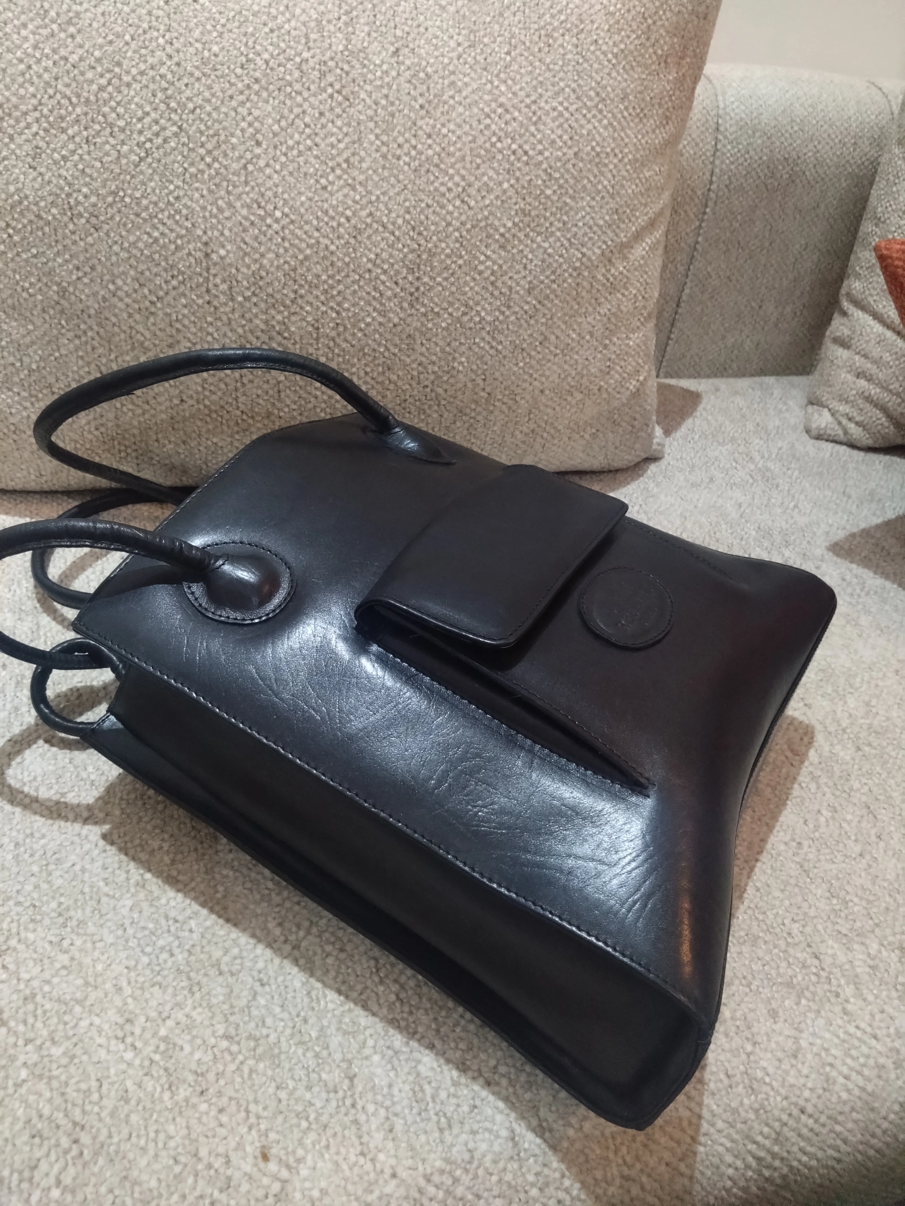 Hermes tot bag vintage cuir
